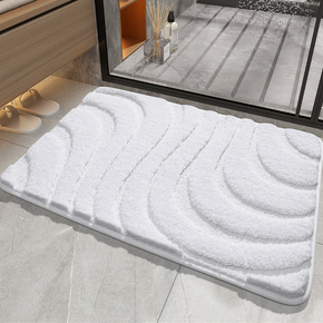 Simple Solid Colour Thickened Absorbent Non-slip Family Bathroom Doorway Entrance Mats 10