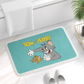 Tom&Jerry Bathroom Water-absorbent Thick Mats Bathroom Foot Mats Household Toilet Doorway Mats 08