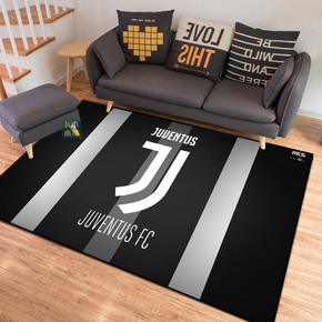 Juventus FC® Logo - Football Black Mats For Bedroom Children's Room Sofa Mat Easy Care Floor Mats