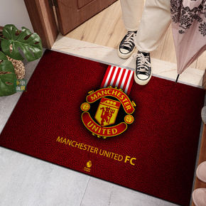 Manchester United FC® Logo - Football Red Mats For Bedroom Children's Room Sofa Mat Easy Care Floor Mats