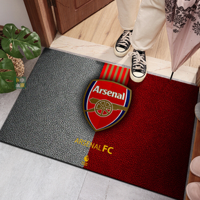 Arsenal FC® Logo - Football Red Black Mats For Bedroom Children's Room Sofa Mat Easy Care Floor Mats