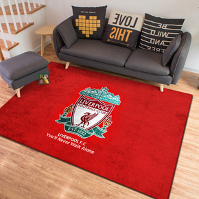 LIVERPOOL FC® Logo - Football Red Mats For Bedroom Children's Room Sofa Mat Easy Care Floor Mats