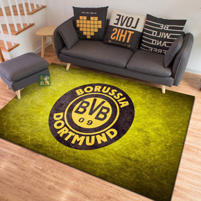 Borussia Dortmund FC® Logo - Football RED Mats For Bedroom Children's Room Sofa Mat Easy Care Floor Mats