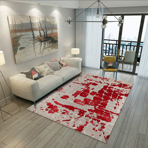 180*280cm Red Modern Printed Geometric Patterned Carpet Living Room Bedroom Office Hall Floor Mat Rugs