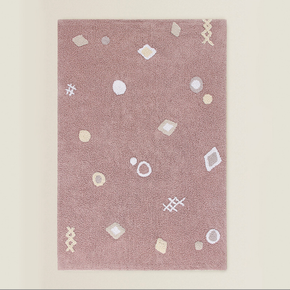 Cute Pink Faux Cashmere Shaggy Area Rugs For Bedroom Living Room Office