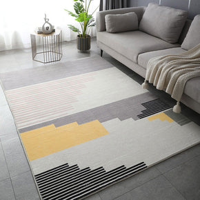 Gradient Simple Lines Rugs Faux Cashmere Carpets for Office Living Room Dining Room Bedroom Hall 04