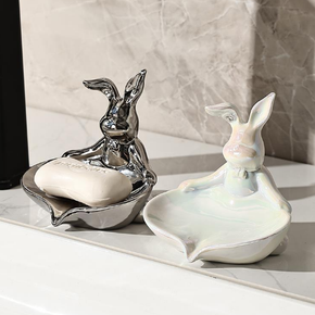 Creative Rabbit Ceramics Soap Dish Soap Holder