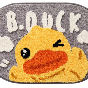 B.duck Bathroom Water-absorbent Thick Flocked Mats Bathroom Foot Mats Household Toilet Doorway Mats 06