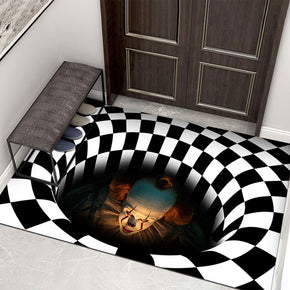 Clown Halloween Doormat Skeleton Grimace Floor Mat Bathroom Mat 01
