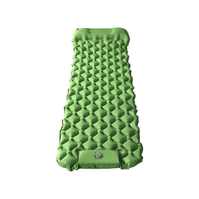 Green Ultralight Inflatable Sleeping Mat with Built-in Foot Pump, Upgraded Durable Compact Waterproof Camping Air Mattress for Camping, Backpacking, Hiking, Tent Trap Traveling