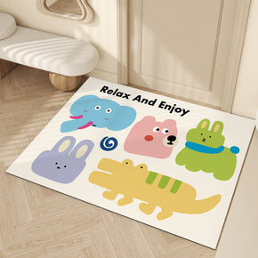 Cute Graffiti RELAX AND ENJOY Entrance Cuttable Stain and Slip Resistant Household Floor Mat 01