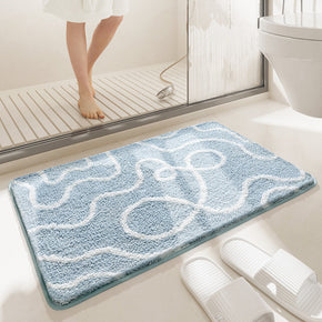 Abstract Graffiti Super Soft Flocking Bathroom Mat Absorbent Anti-slip Bathroom Carpet 01