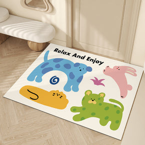 Cute Graffiti RELAX AND ENJOY Entrance Cuttable Stain and Slip Resistant Household Floor Mat 03