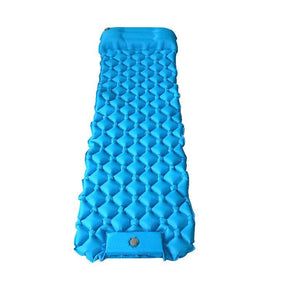Blue Ultralight Inflatable Sleeping Mat with Built-in Foot Pump, Upgraded Durable Compact Waterproof Camping Air Mattress for Camping, Backpacking, Hiking, Tent Trap Traveling