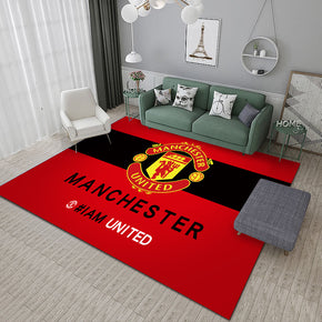 Manchester FC® Logo - Football Red Mats For Bedroom Children's Room Sofa Mat Easy Care Floor Mats