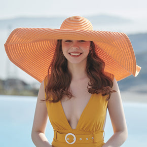 Oversized Beach Multicolour Braided Sun Hat