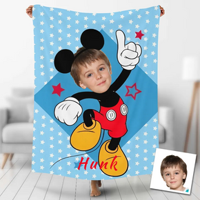 Custom Photo Blankets Personalized Photo Fleece Blanket Painting Style Blanket-Disney 16
