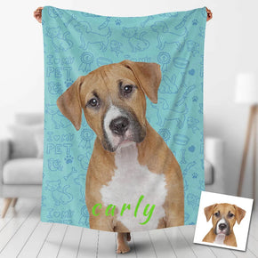 Custom Photo Blankets Personalized Photo Fleece Blanket Painting Style Blanket-For Pet 18