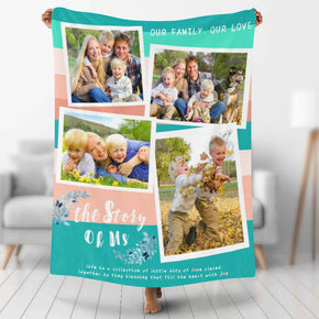Custom Photo Blankets Personalized Photo Fleece Blanket Painting Style Blanket-For Family 10