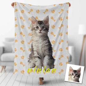 Custom Photo Blankets Personalized Photo Fleece Blanket Painting Style Blanket-For Pet 19