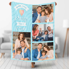 Custom Photo Blankets Personalized Photo Fleece Blanket Painting Style Blanket-For Family 11
