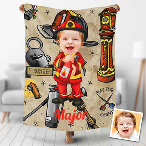Custom Photo Blankets Personalized Photo Fleece Blanket Painting Style Blanket-Professional Outfit 01