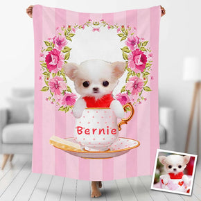 Custom Photo Blankets Personalized Photo Fleece Blanket Painting Style Blanket-For Pet 32