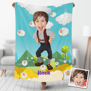 Custom Photo Blankets Personalized Photo Fleece Blanket Painting Style Blanket-Professional Outfit 03