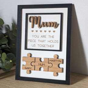 A Mother's Pride: Custom Mum's Jigsaw Puzzle Frame