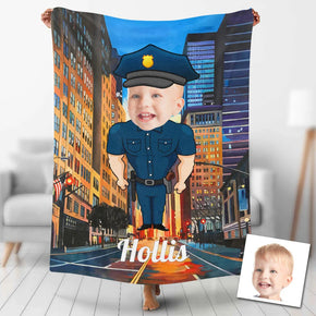 Custom Photo Blankets Personalized Photo Fleece Blanket Painting Style Blanket-Professional Outfit 06