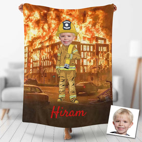 Custom Photo Blankets Personalized Photo Fleece Blanket Painting Style Blanket-Professional Outfit 09
