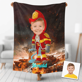 Custom Photo Blankets Personalized Photo Fleece Blanket Painting Style Blanket-Professional Outfit 07