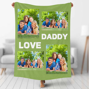Custom Photo Blankets Personalized Photo Fleece Blanket Painting Style Blanket-For Family 13
