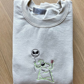 Cartoon Sweatshirt Embroidered Oogie Boogie Man Halloween Sweatshirt