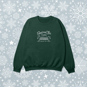 Cartoon Sweatshirt Christmas Tree Farm Sweatshirt