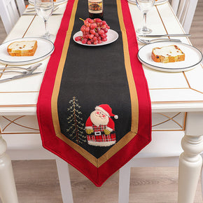 Christmas Table Runner Santa Claus Tablecloth  Table Decorations for Xmas Wedding Party