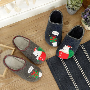 Christmas Gift Couple Home-use Warm Slippers