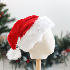 Santa Hat Adult Christmas Hat, Unisex Santa Claus Hat Xmas Holiday Hat  for Christmas New Year Festive Party Supply