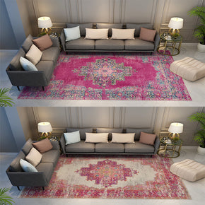 Pink Red Traditional Patterned Area Vintage Rugs for the Living Room Bedroom