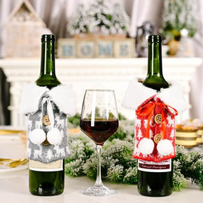 Christmas Wine Bottle Cover Bags For Christmas Party Table Decorations