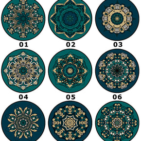 9 styles 3D Modern Green Blue Patterned Round Area Rugs Anti-slip Carpets for Bedroom Living Room Office Hall