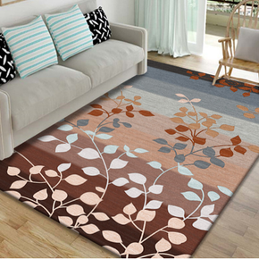 160*200cm Fresh and Beautiful Leaves Pattern Modern Rugs for Living Room Dining Room Bedroom