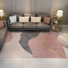 Pink Modern Geometric Simple Geometric Rugs for Dining Room Living Room Hall Bedroom Office