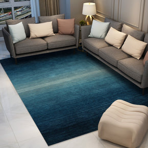 Blue Modern Abstract Patterned Simple Rugs for Living Room Dining Room Bedroom Hall