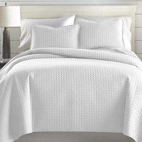 Pure White Small Square Quilt Set