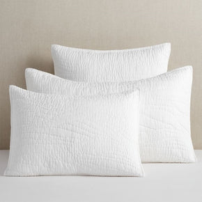 White Texture Flax Linen Pillow