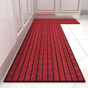 Red Cuttable Water and Oil Absorption Kitchen Mat Hallway Runners Anti-slip Door Mat