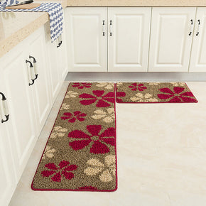 Brown Easy to Clean Pattern Kitchen Mat Water-absorbing and Oil-absorbing Soft Anti-slip Mat