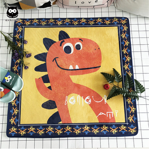Cute Cartoon Dinosaur Children's Indoor Bedside Blanket Living Room Bedroom Study Crawl Mat Carpet Foot Mats