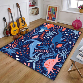 Colorful Dinosaur Happy Land Floor Mats For Bedroom Children's Room Sofa Mat Easy Care Floor Mats